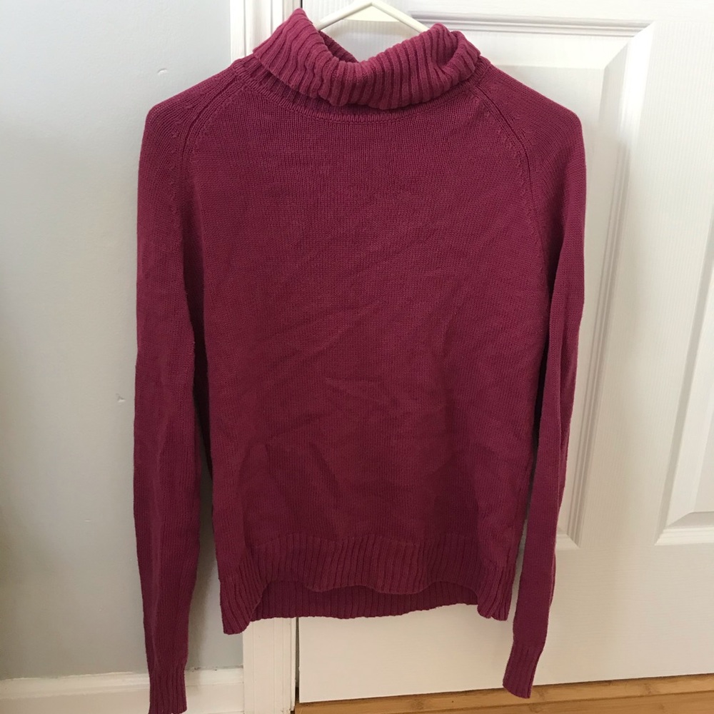 Women’s purple turtleneck